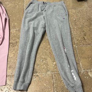 champion sweatpants in a size childers large